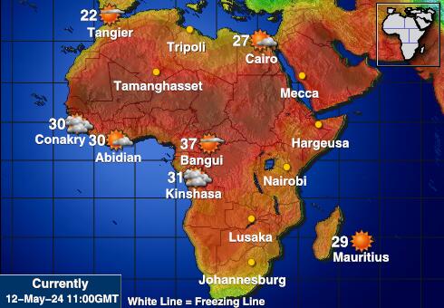 Namibia Været temperatur kart 