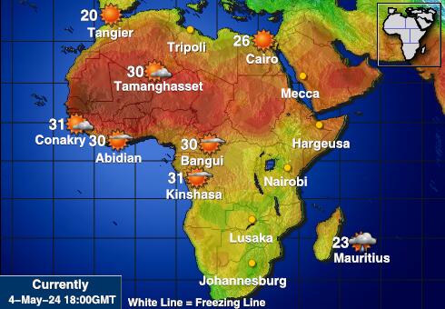 Намибия Карта погоды Температура 