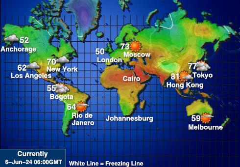 Nauru Temperatura Mapa pogody 