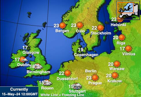 Netherlands Mapa temperatura Tempo 