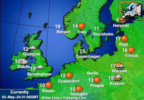 Hollandia Időjárás hőmérséklet térképen 