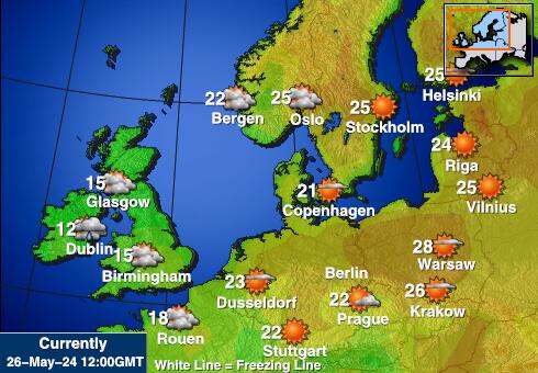 オランダ 天気温度マップ 
