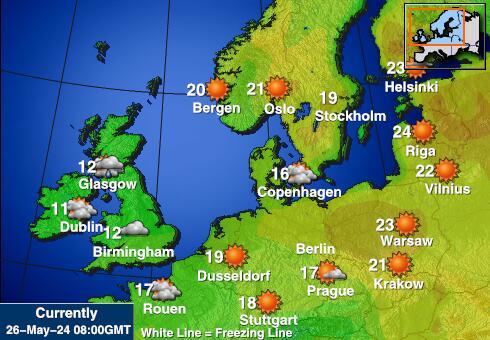 هولندا خريطة درجة حرارة الطقس 