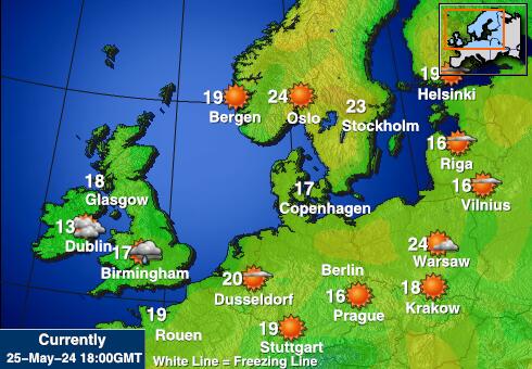 Nederland Weer temperatuur kaart 