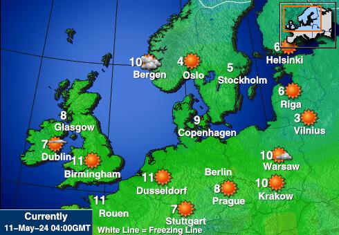 Holland Ilm temperatuur kaart 