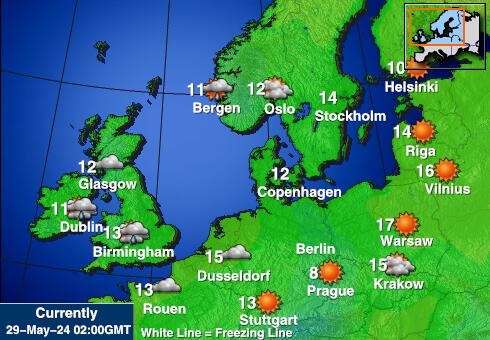 Холандия Температурна карта за времето 