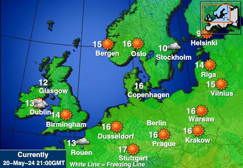 Holandia Temperatura Mapa pogody 