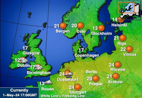 Alankomaat Sää lämpötila kartta 