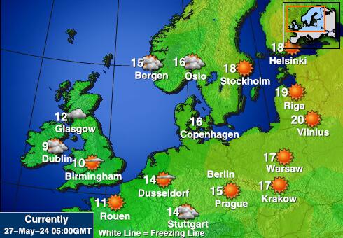 Ολλανδία Θερμοκρασία Καιρός χάρτη 