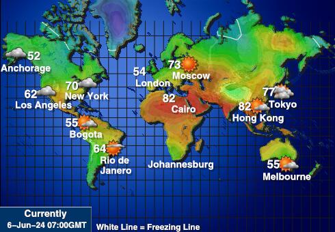Nowa Kaledonia Temperatura Mapa pogody 