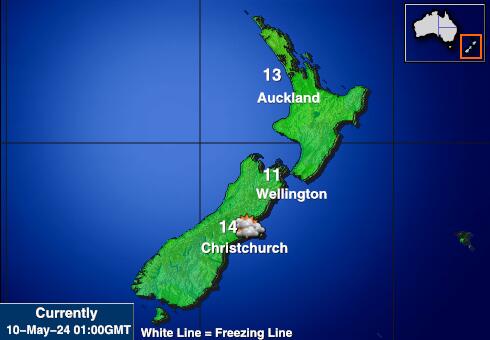 New Zealand Weather Temperature Map 