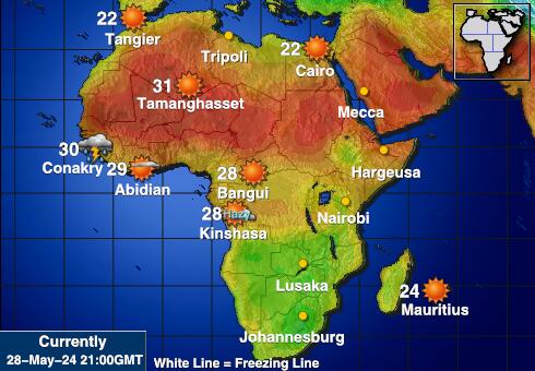 Niger Bản đồ nhiệt độ thời tiết 