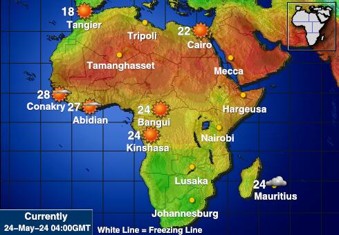 Niger Været temperatur kart 