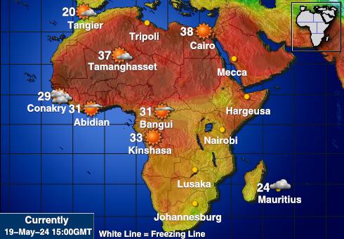 Нигер Карта погоды Температура 