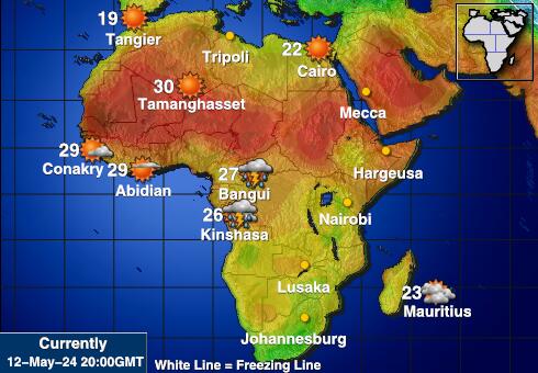 Niger Weer temperatuur kaart 