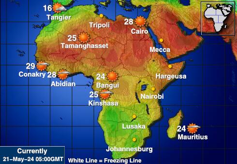 Niger Sää lämpötila kartta 