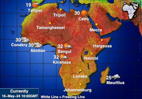 Niger Carte des températures de Météo 