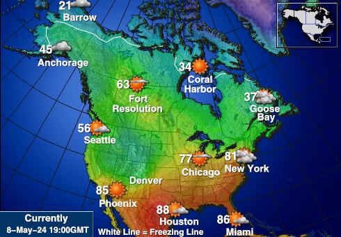 North America Weather Temperature Map 