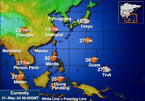 北朝鮮 天氣溫度圖 