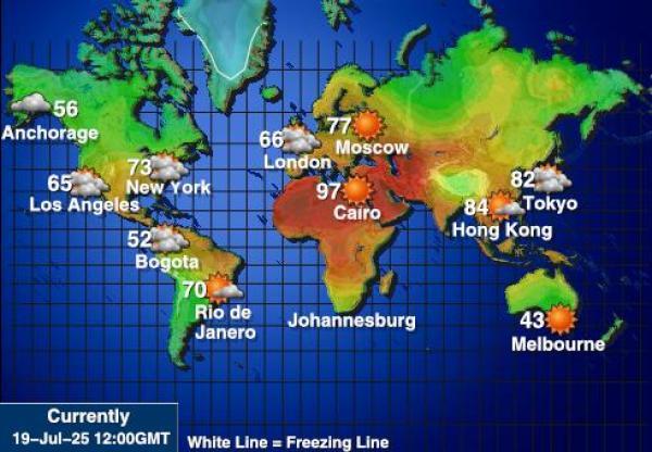 Northern Mariana Islands Weather Temperature Map