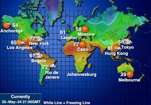 Põhja-Mariaanid Ilm temperatuur kaart 