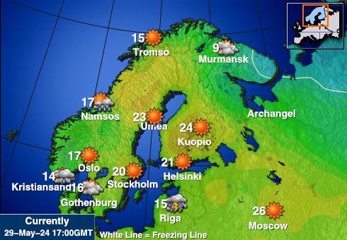 Norway Mapa temperatura Tempo 