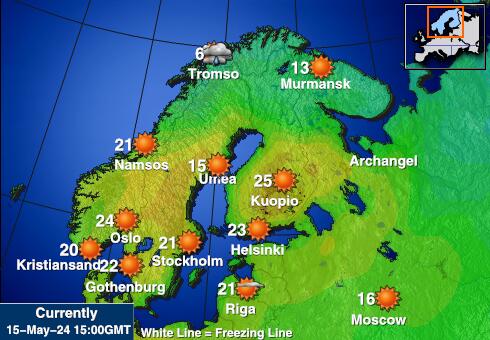Na Uy Bản đồ nhiệt độ thời tiết 