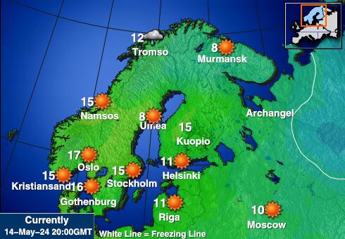 Na Uy Bản đồ nhiệt độ thời tiết 