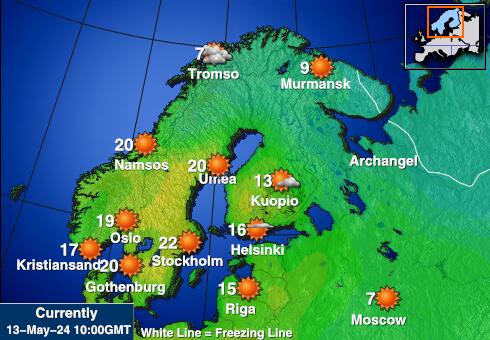 Norway Peta suhu cuaca 