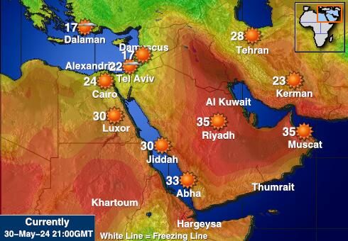 Оман Температурна карта за времето 