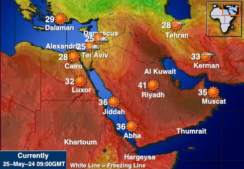 Oman Bản đồ nhiệt độ thời tiết 
