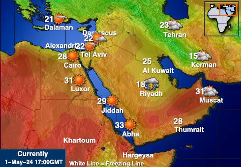 Оман Карта погоды Температура 