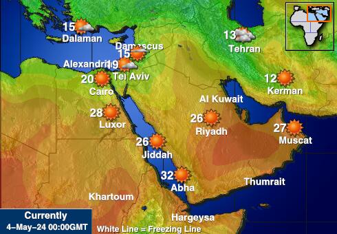 Оман Временска прогноза, Температура, Карта 