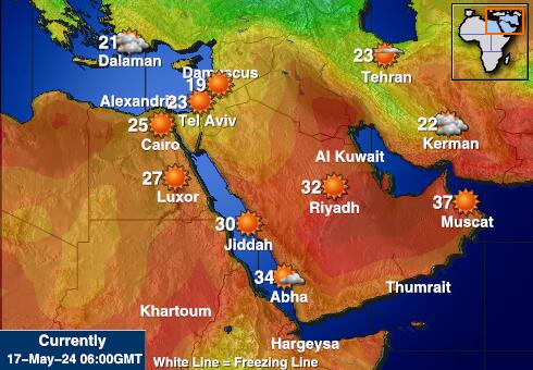 Oman Temperatura Mapa pogody 