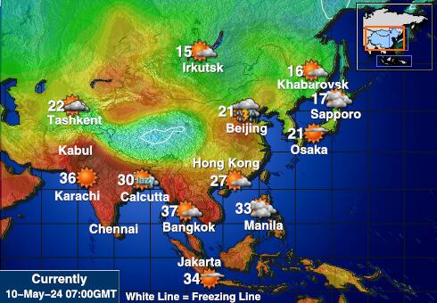 Pakistan Ilm temperatuur kaart 