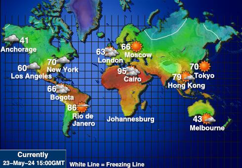 Palau Mapa temperatura Tempo 