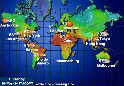 Palau Vreme Temperatura Zemljevid 