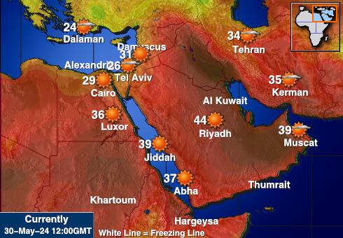 Filistin Hava sıcaklığı haritası 