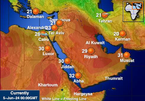 Palestinian Territory Temperatura meteorologica 