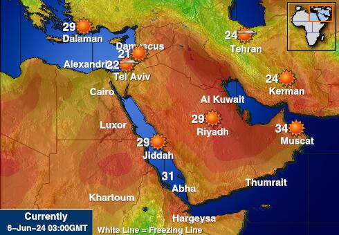 Palestinian Territory Temperatura meteorologica 