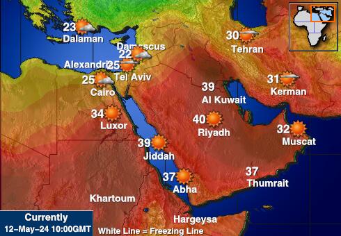 Teritoriul Palestinian Weather Temperature Map 