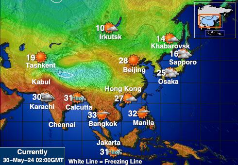 Пальмира Атолл Карта погоды Температура 