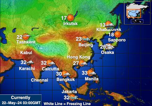 Palmyra Atoll Weer temperatuur kaart 