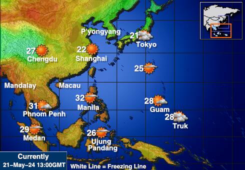 Paracel-eilanden Weer temperatuur kaart 