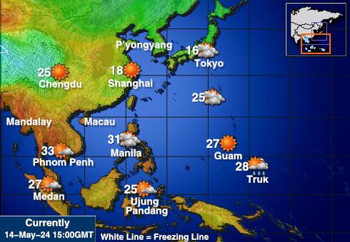 Quần đảo Hoàng Sa Bản đồ nhiệt độ thời tiết 