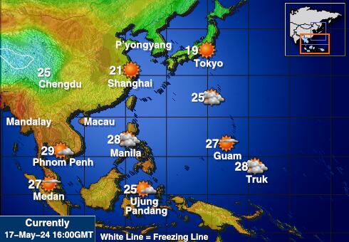 Paracelovi otoki Vreme Temperatura Zemljevid 