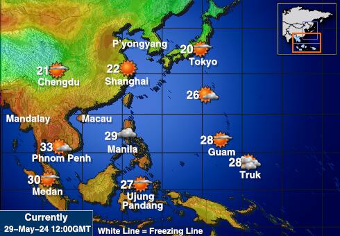 Wyspy Paracelskie Temperatura Mapa pogody 