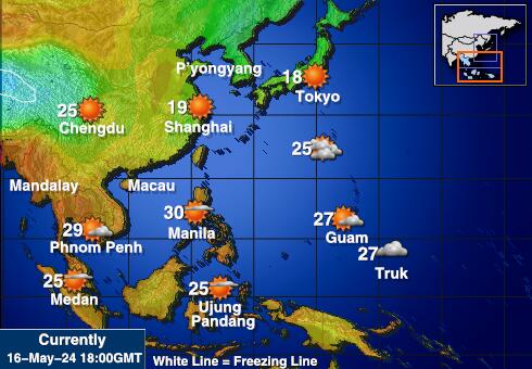 Paracel-eilanden Weer temperatuur kaart 
