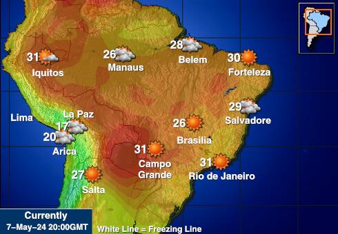 Парагвай Температурна карта за времето 