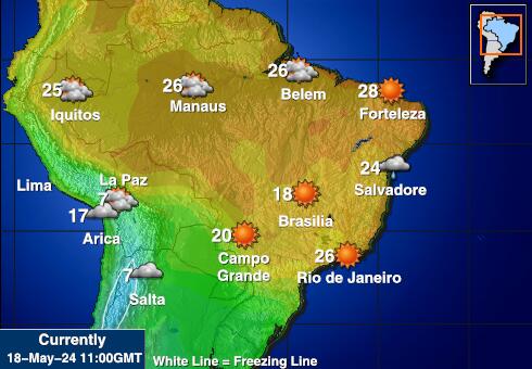 巴拉圭 天气温度图 